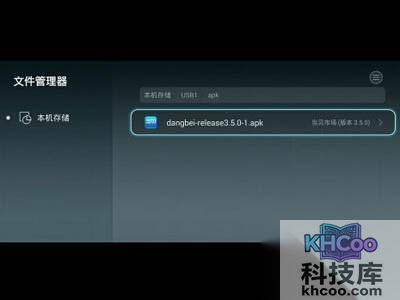 找到U盘里面的当贝市场APK