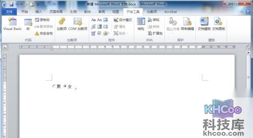 Word2010如何插入单选框1