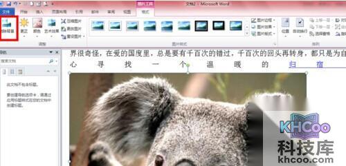 Word2010如何去除图片背景