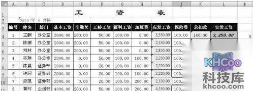 如何用Excel Vlookup批量调整工资表4