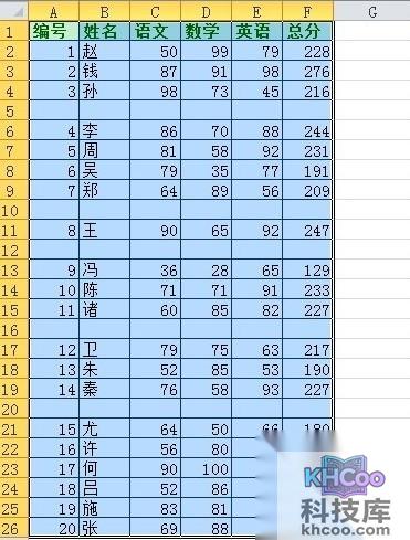 Excel如何快速删除大量空白行2