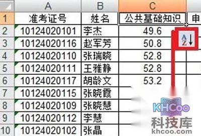 Excel表格基础排序_升序排序的结果