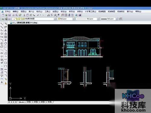 CAD布局怎么用?在模型空间将需要绘制的图形绘制完