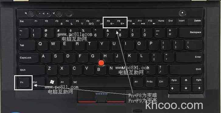 戴尔E系列增加液晶屏的亮度的快捷键是什么