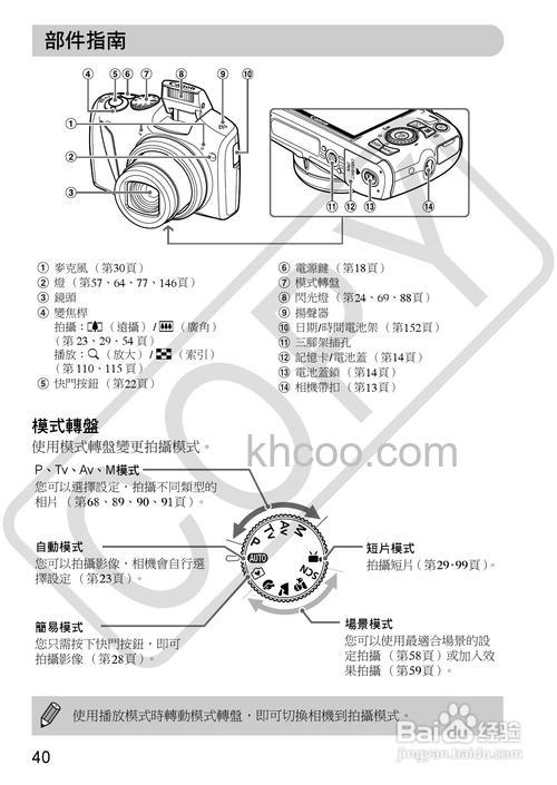 佳能sx130is相机使用指南【教程】