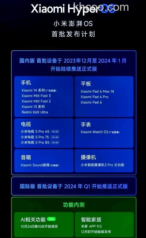 小米澎湃OS什么时候可以更新 小米澎湃OS更新介绍【详解】