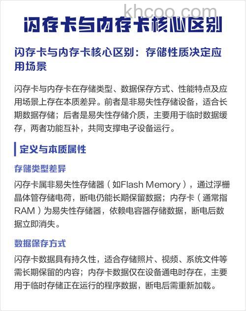 闪存卡和内存卡有什么区别 闪存卡和内存卡区别汇总【详细介绍】
