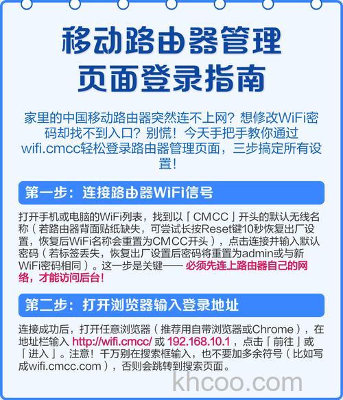 移动路由器管理员密码是多少 移动路由器管理员密码获取方法【详解】