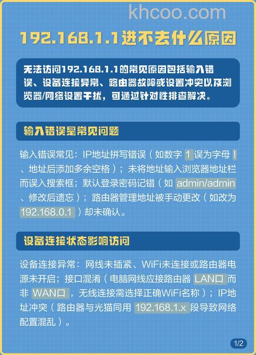 解决192.168.1.1路由器进不去的方法？192.168.1.1进不去的原因？
