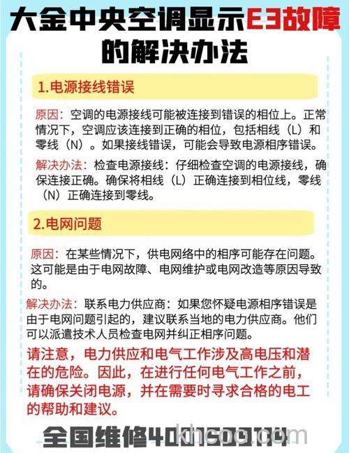 中央空调显示e3故障是什么原因 中央空调显示e3故障解决方案【详解】