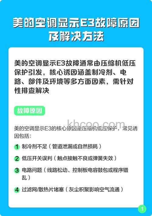 空调显示e3怎么解决