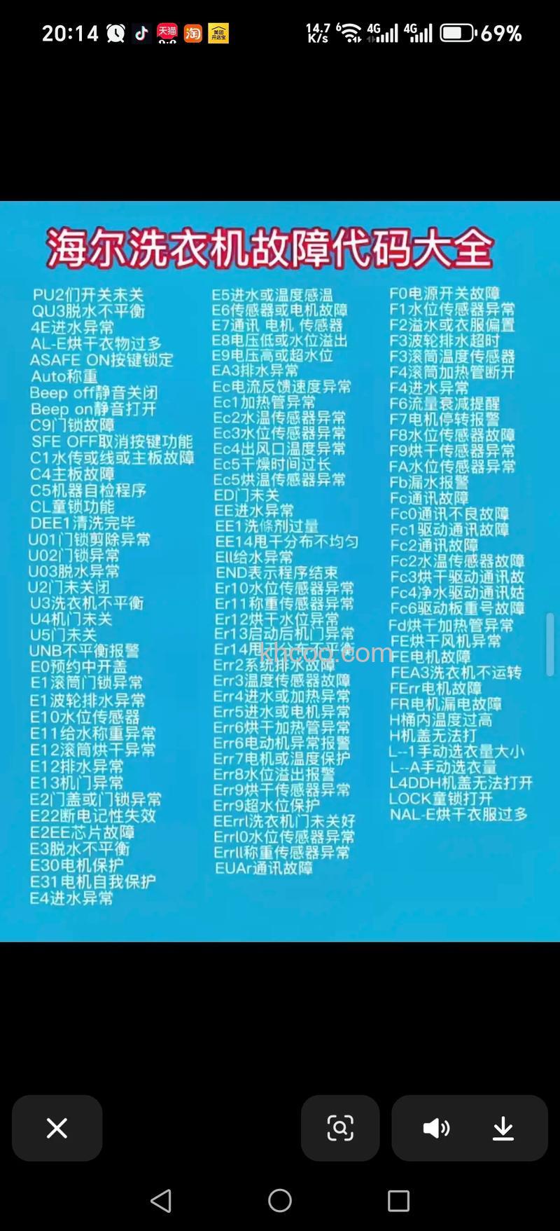 海尔洗衣机Err1一直进水故障代码解析【详解】