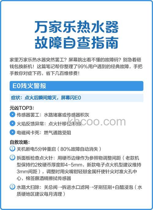 万家乐热水器出水断电断电了不自动复位怎么办【解决方法】