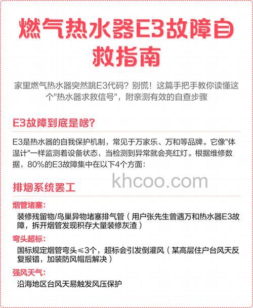 燃气热水器e3不打火原因 燃气热水器e3不打火解决方法【详解】