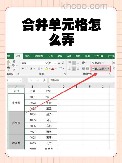 Excel怎么合并单元格 Excel合并单元格方法