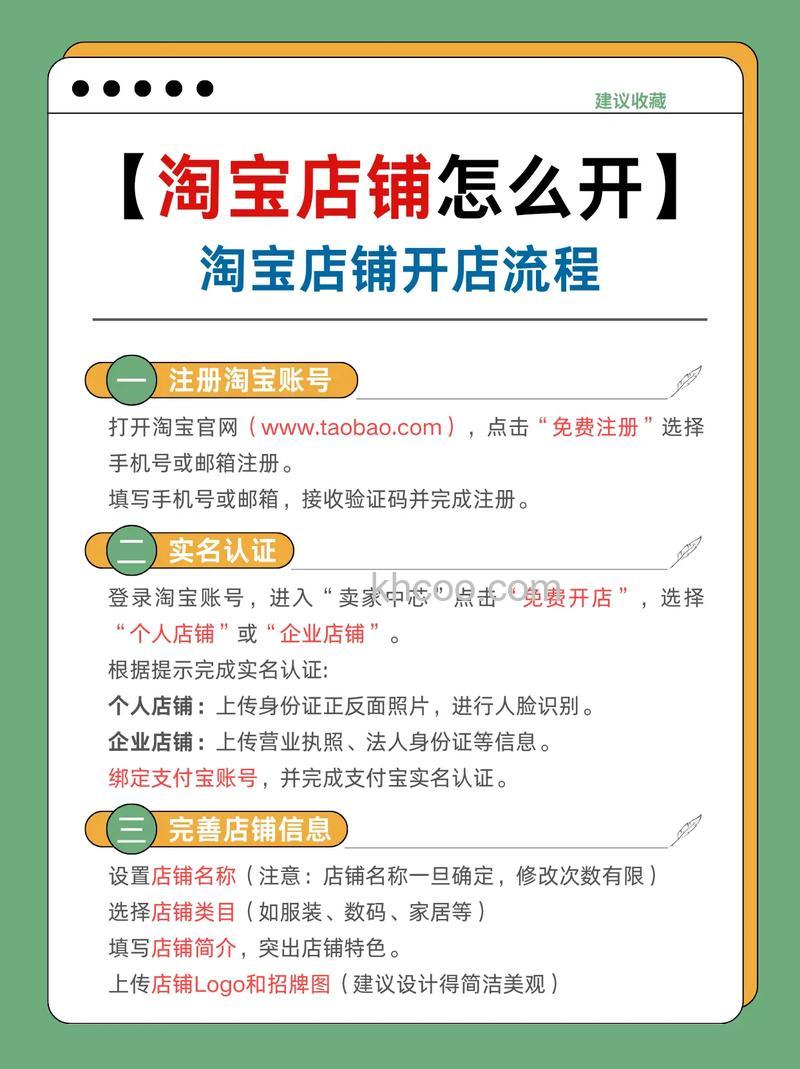 淘宝怎么开店铺