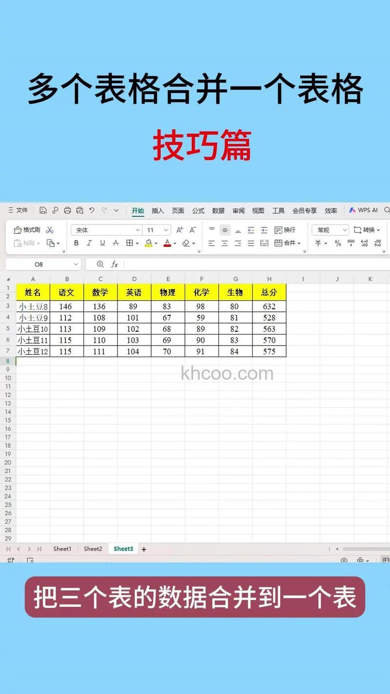 如何合并多个Excel表格 合并多个Excel工作表的方法