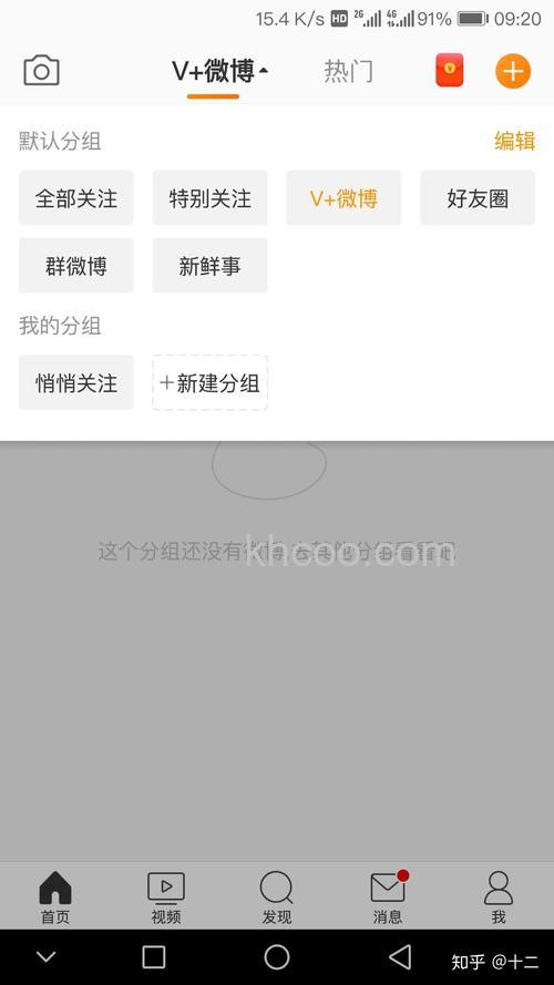 新浪微博的关注此分组是什么意思