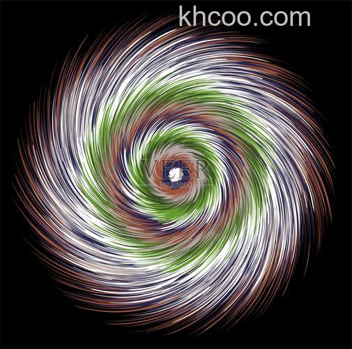 Photoshop怎么制作三维立体风格的绿色圆形旋涡图形图标