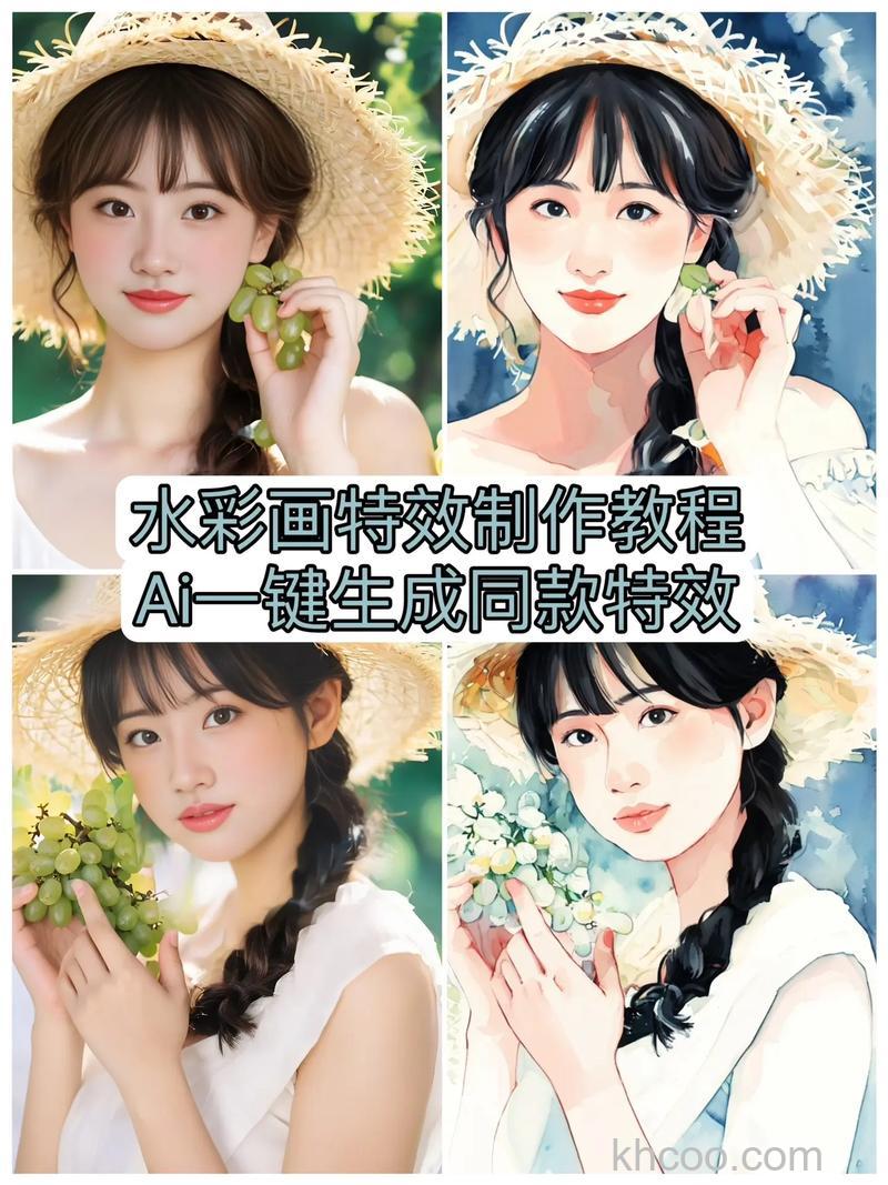 如何PS制作创意水彩风格的人像效果图