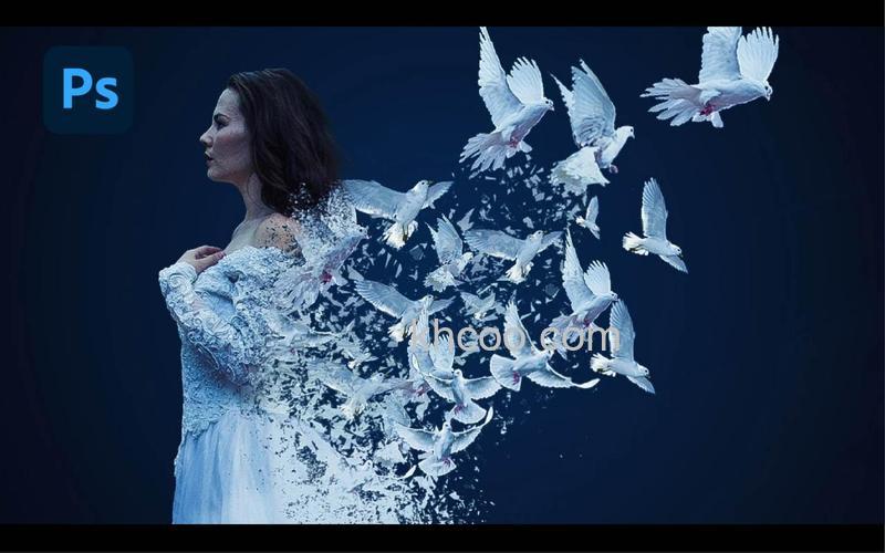 如何利用Photoshop将人物图片慢慢幻化成大量飞鸟神奇效果