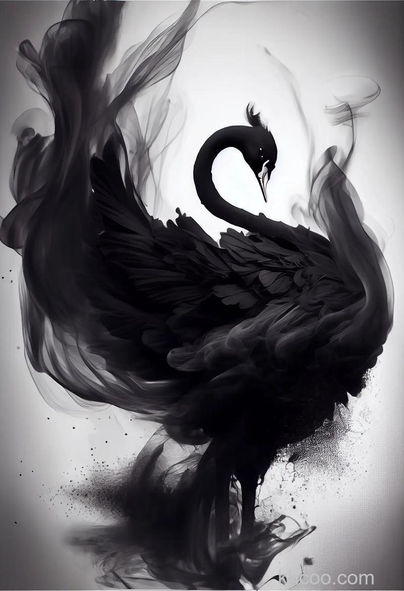 Photoshop怎么设计烟雾缭绕的超酷黑天鹅海报