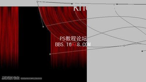 Photoshop怎么简单制作漂亮的红色布帘