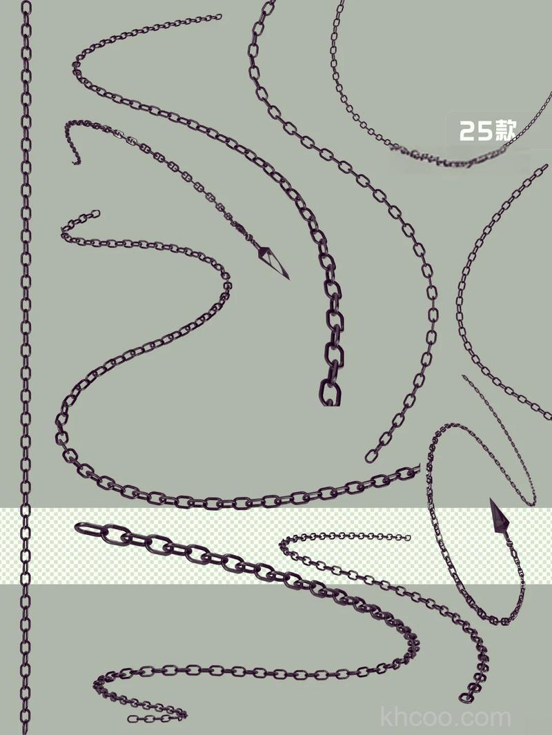 PS如何制作一条逼真的金属铁链链条