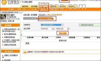 支付宝宁波银行如何查询网上支付订单号
