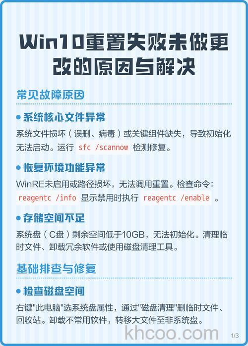 win10重置失败未做更改怎么办 win10重置失败未做更改解决方法