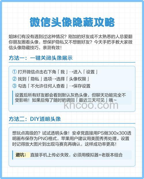微信头像怎么隐藏让别人看不见