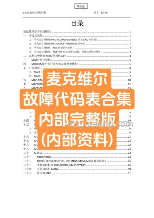 麦克维尔中央空调E2故障代码原因及解决方案