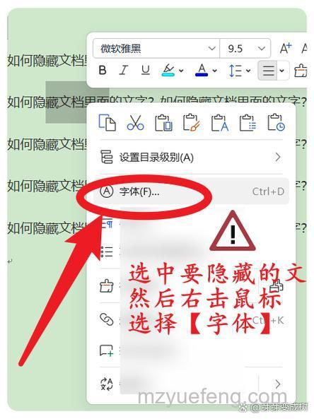 金山WPS文字怎么隐藏文字：简单四步轻松实现