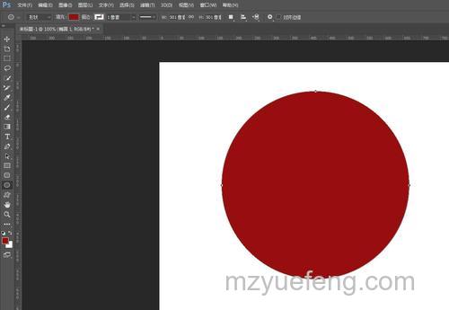 PS如何制作描边颜色为红色的圆形图片