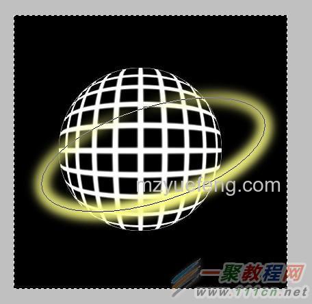 ps运用球面化功能制作卫星绕地球效果图